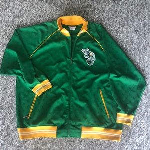 Oakland a’s athletics Mitchell and ness jacket 4xxxxl